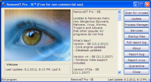 RemoveIT Pro โปรแกรมสแกนไวรัส ตรวจจับสปายแวร์