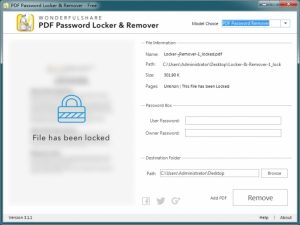 โปรแกรม PDF Password Locker & Remover ตั้งรหัสผ่านไฟล์ PDF